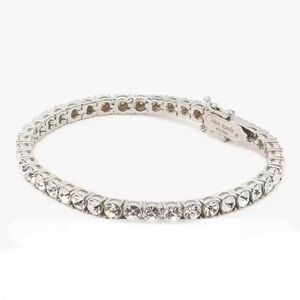 Kate Spade Silver Shimmy Diamond Tennis Bracelet ~ Rhinestone Bling